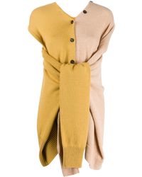 Marni Top cruzado de canalé - Amarillo