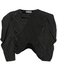 Issey Miyake - Contraction Pinstripe-print Blouse - Lyst
