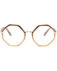 Chloé - Transparent Octagonal-Frame Glasses - Lyst
