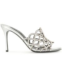 Sergio Rossi - Sr Mermaid 90Mm Leather Mules - Lyst