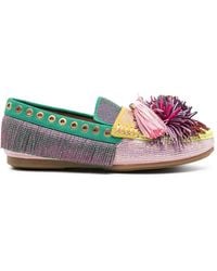 Kurt Geiger - Pompom Tassel Loafers - Lyst