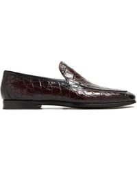 Magnanni - Crocodile-Embossed Loafers - Lyst