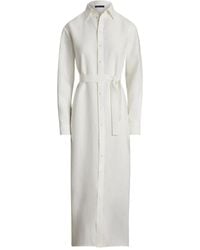 Ralph Lauren - Blousejurk Met Ceintuur - Lyst