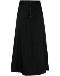 Yohji Yamamoto - High-waisted A-line Midi Skirt - Lyst
