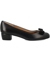 Ferragamo - 60Mm Vara Grosgrain-Bow Low-Heel Pumps - Lyst