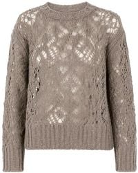 Max Mara - Open-Knit Sweater - Lyst