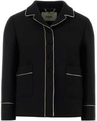 Fendi - Piping-Detail Front-Pockets Blazer - Lyst