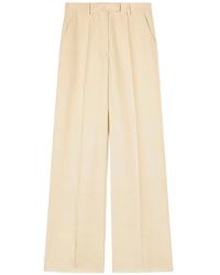 RETORI - Pleated Silk Tailored Trousers - Lyst