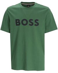 BOSS - Tiburt 354 Logo-print Cotton T-shirt - Lyst