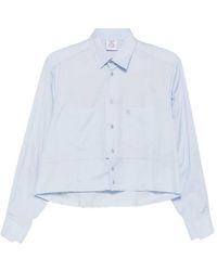 Vetements - Cropped Raw-Edge Shirt - Lyst