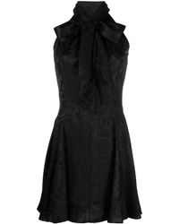 Versace - Satijnen Mini-jurk Met Barok Jacquard - Lyst