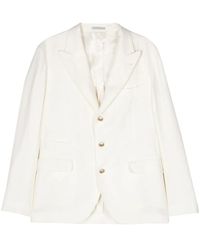 Brunello Cucinelli - Single-Breasted Twill Blazer - Lyst