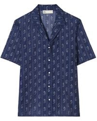 Tory Burch - Printed Camp Beach Shirt - Lyst