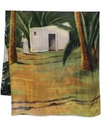 TALKING WALLS - Multi-Coloured Printed Scarf - Lyst