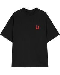 Jil Sander - T-Shirt Brodé À Col Rond - Lyst