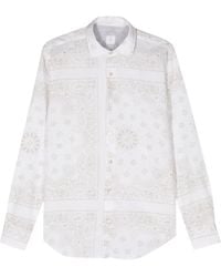 Eleventy - Button-Up Overhemd Met Paisley-Print - Lyst