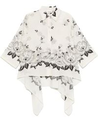 P.A.R.O.S.H. - Hemd Mit Blumen-Print - Lyst
