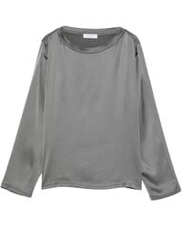 Daniele Fiesoli - Satin-Finish Long-Sleeve Top - Lyst
