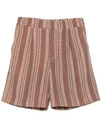 Costumein - Tony Geometric-Pattern Elasticated-Waist Shorts - Lyst