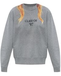 MM6 by Maison Margiela - Hair-Print Sweatshirt - Lyst