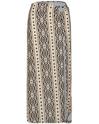 Johanna Ortiz - Nuevo Destino Printed Slit Midi Skirt - Lyst