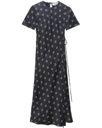 MSGM - Graphic-Print Maxi Dress - Lyst