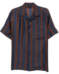 Fendi - Camicia Pequin A Righe - Lyst