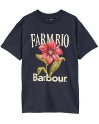 Barbour - X Farm Rio Wild Flower Graphic T-Shirt - Lyst