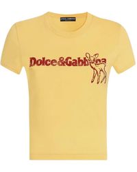 Dolce & Gabbana - Logo-Detail Crew Neck T-Shirt - Lyst