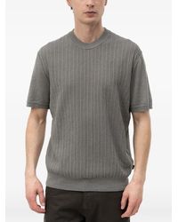 BOSS - Ribbed-Knit Short-Sleeve Sweater - Lyst