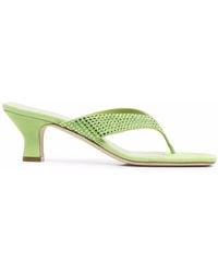 Paris Texas - Rhinestone-Embellished Leather Sandals - Lyst