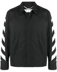 Off-White c/o Virgil Abloh - Diag-Stripe Zipped Shirt Jacket - Lyst