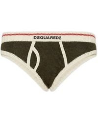 DSquared² - Striped-Trim Knitted Shorts - Lyst