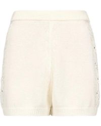 Loulou de Saison - Andel Crochet-Detail Shorts - Lyst