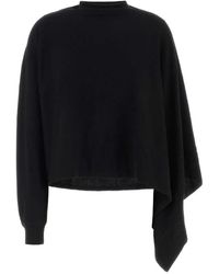 Jil Sander - Draped-Detail Sweater - Lyst
