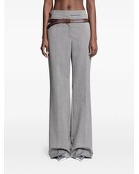 Prada - Belted Straight-Leg Trousers - Lyst