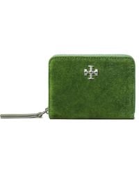 Tory Burch - Small Kira Flocked Zip-Around Wallet, One Size - Lyst