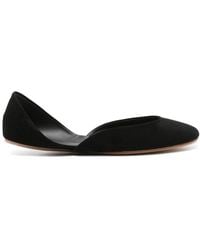 The Row - Suede Ballerinas - Lyst