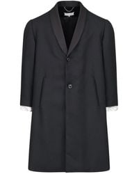 Maison Margiela - Single-Breasted Wool Coat - Lyst