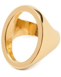 MM6 by Maison Martin Margiela - Minimal 4 Mm Ring Met Logo - Lyst