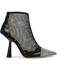 Jimmy Choo - Kix Crystal-Embellished Ankle Boots - Lyst