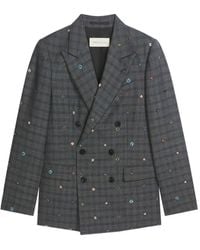 Dries Van Noten - Embroidered Wool Blazer - Lyst