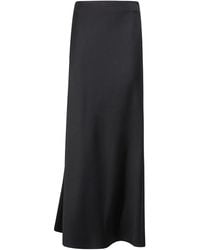 Carven - Asymmetric Satin Skirt - Lyst