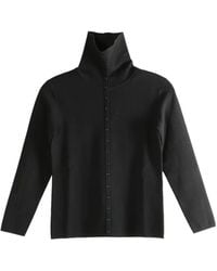 TOTEME - Buttoned Roll-Neck Cardigan - Lyst