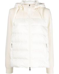 Moncler - Quilted-panel Hooded Cardigan - Lyst