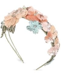 Jennifer Behr - Milani Floral-Appliqué Headband - Lyst