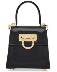 Ferragamo - Iconic Top Handle Leather Mini Bag - Lyst