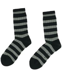 ANT45 - Dublino Striped Ribbed-Knit Socks - Lyst