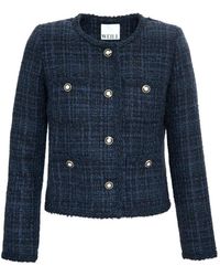 WEILL PARIS - Braided-Trim Tweed Jacket - Lyst