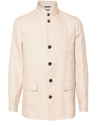 Zegna - Linen-blend Shirt Jacket - Lyst